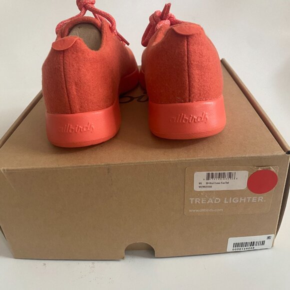 NWT Allbirds Wool Sneakers Women's Size 6 Kea Red Wool Runners Lined WRZWKRRO60 - Picture 10 of 16